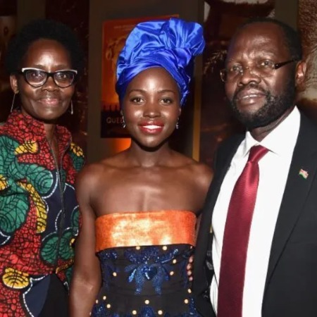 Dorothy  Nyong'o with her daughter Lupita Nyong'o and husband.